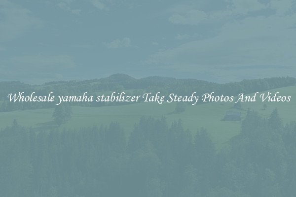 Wholesale yamaha stabilizer Take Steady Photos And Videos