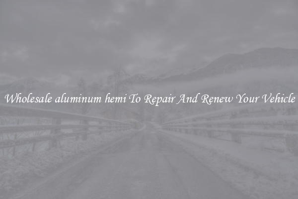 Wholesale aluminum hemi To Repair And Renew Your Vehicle