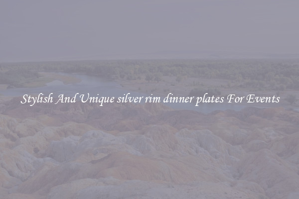 Stylish And Unique silver rim dinner plates For Events