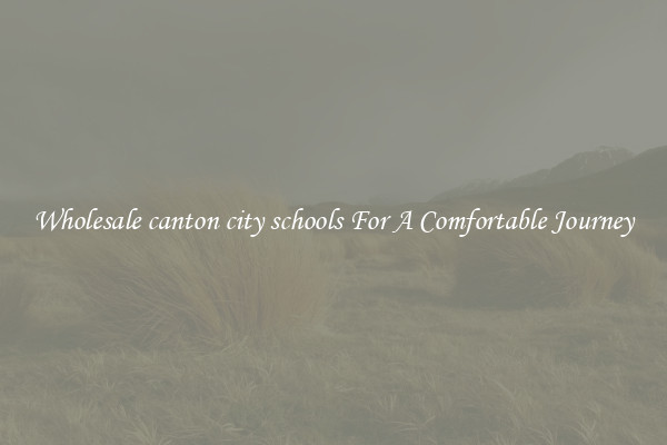 Wholesale canton city schools For A Comfortable Journey