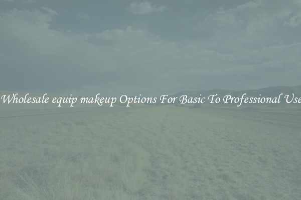 Wholesale equip makeup Options For Basic To Professional Use