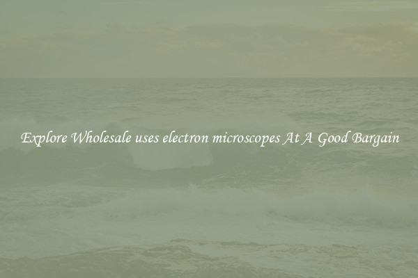 Explore Wholesale uses electron microscopes At A Good Bargain