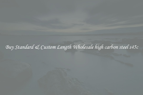 Buy Standard & Custom Length Wholesale high carbon steel s45c