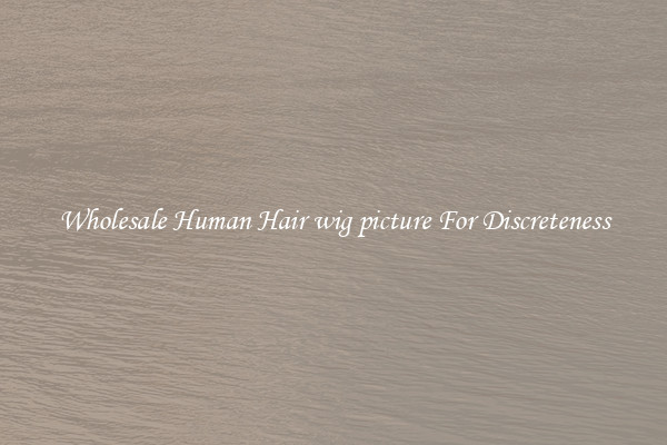Wholesale Human Hair wig picture For Discreteness