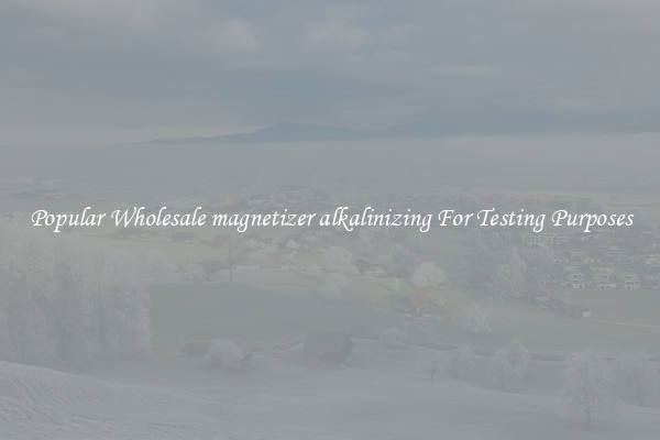 Popular Wholesale magnetizer alkalinizing For Testing Purposes