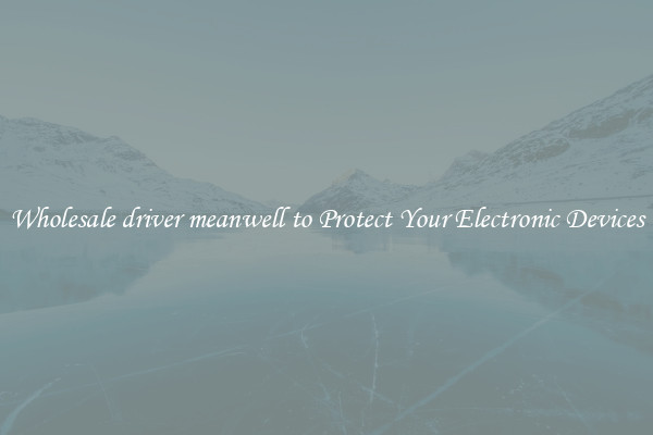 Wholesale driver meanwell to Protect Your Electronic Devices