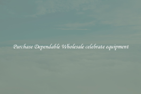 Purchase Dependable Wholesale celebrate equipment
