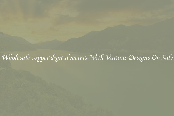 Wholesale copper digital meters With Various Designs On Sale