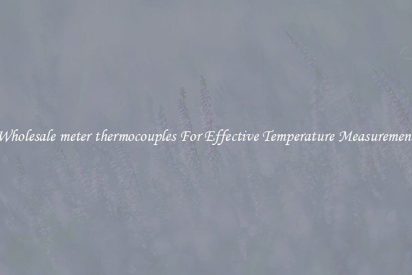 Wholesale meter thermocouples For Effective Temperature Measurement