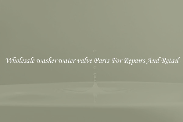 Wholesale washer water valve Parts For Repairs And Retail