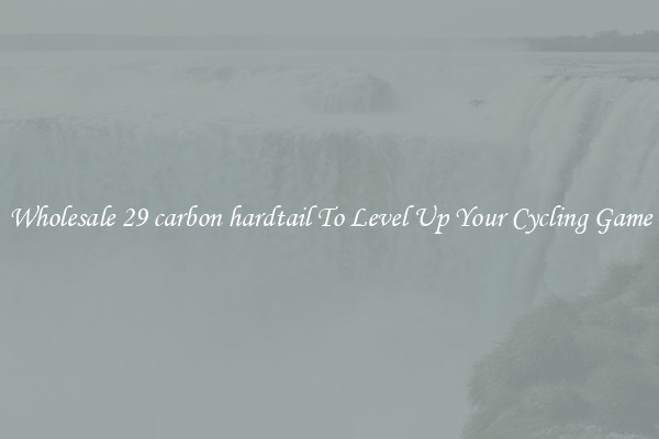 Wholesale 29 carbon hardtail To Level Up Your Cycling Game